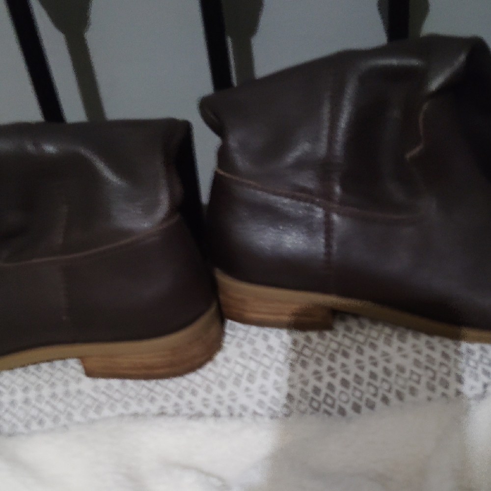 Brown Leather Knee High Boots